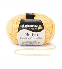 Schachenmayr Merino Extrafine Cotton 120 - 520 geel (op=op)