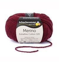Schachenmayr Merino Extrafine Cotton 120 - 532 donker rood (op=op)