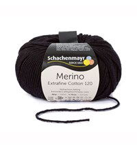 Schachenmayr Merino Extrafine Cotton 120 - 599 zwart (op=op)