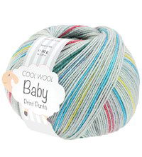 Lana Grossa Cool Wool Baby degrade 314 grijs, blauw, groen, rood (opruiming)